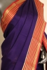 Contrast Classic Pure Mysore Crepe Silk Saree